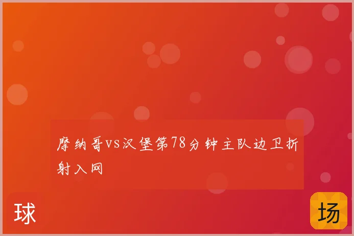 摩纳哥vs汉堡第78分钟主队边卫折射入网